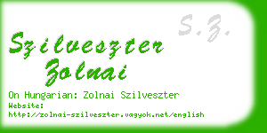 szilveszter zolnai business card